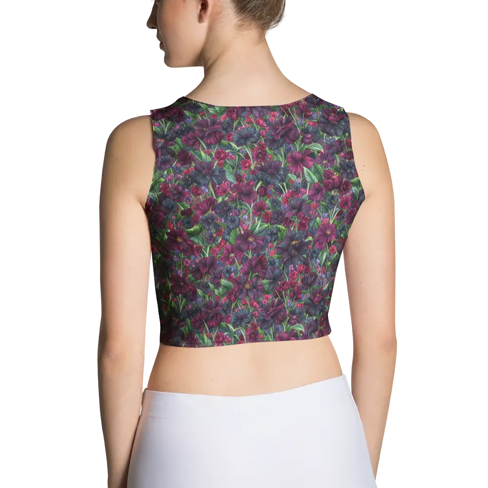 Velvet Night Garden on Crop Top — Back