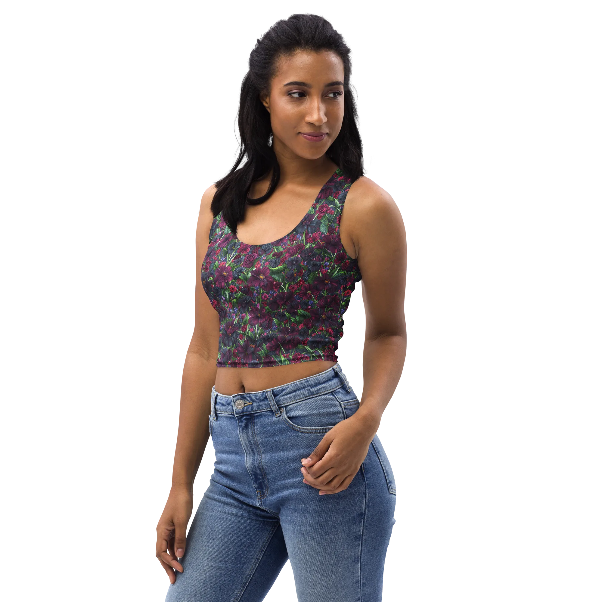 Velvet Night Garden on Crop Top — Print file
