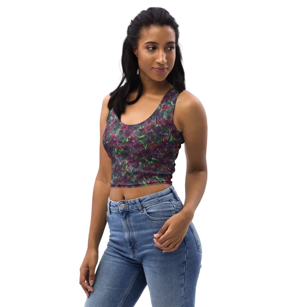 Velvet Night Garden on Crop Top — Print file