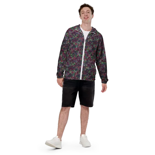 Velvet Night Garden on a Men's Windbreaker