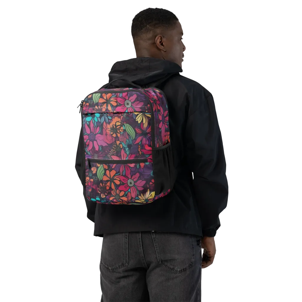 Neon Herbarium on Utility Backpack — Back