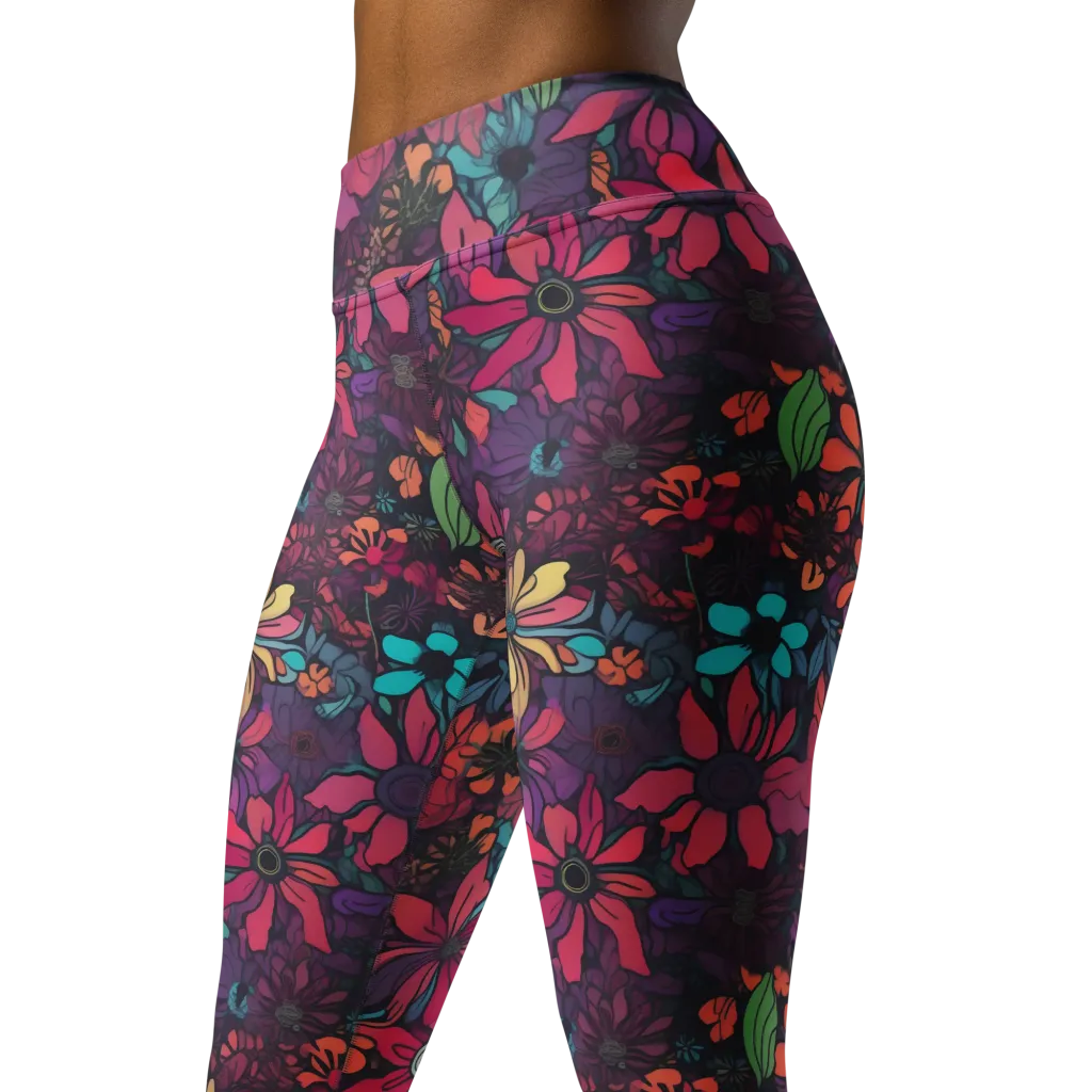 Neon Herbarium on Yoga Leggings — Print file