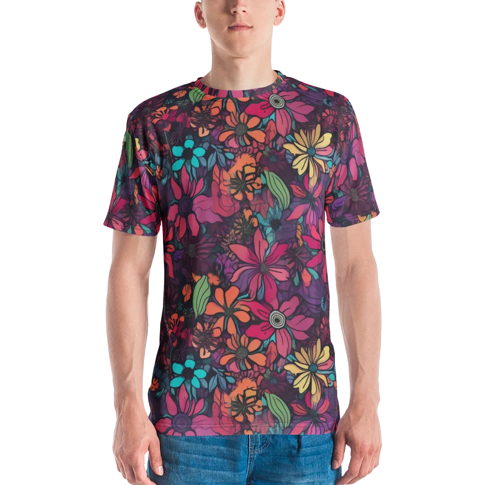 Neon Herbarium on Men's Crew Neck T-Shirt — Front