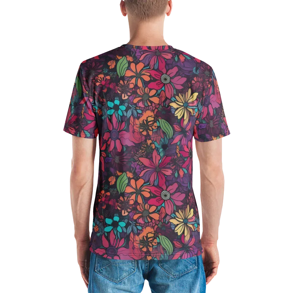 Neon Herbarium on Men's Crew Neck T-Shirt — Back