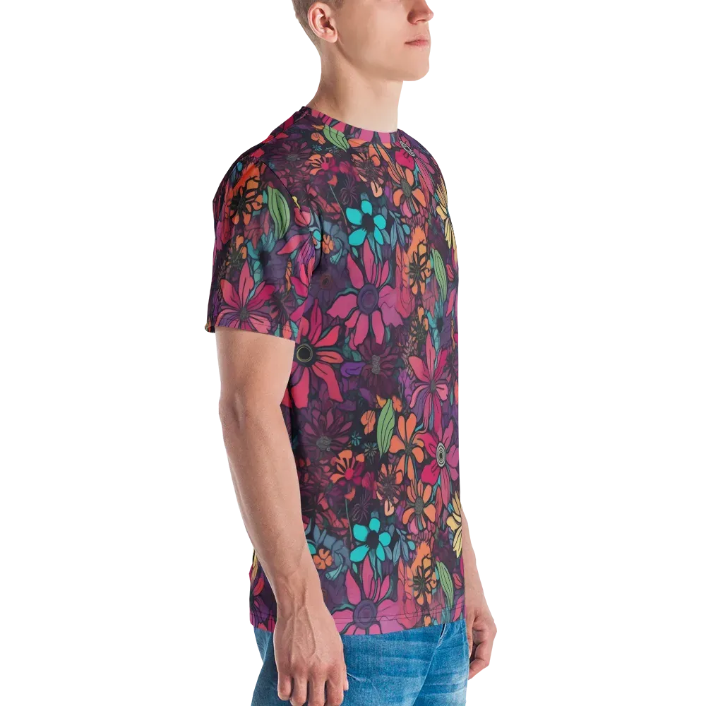 Neon Herbarium on Men's Crew Neck T-Shirt — Right