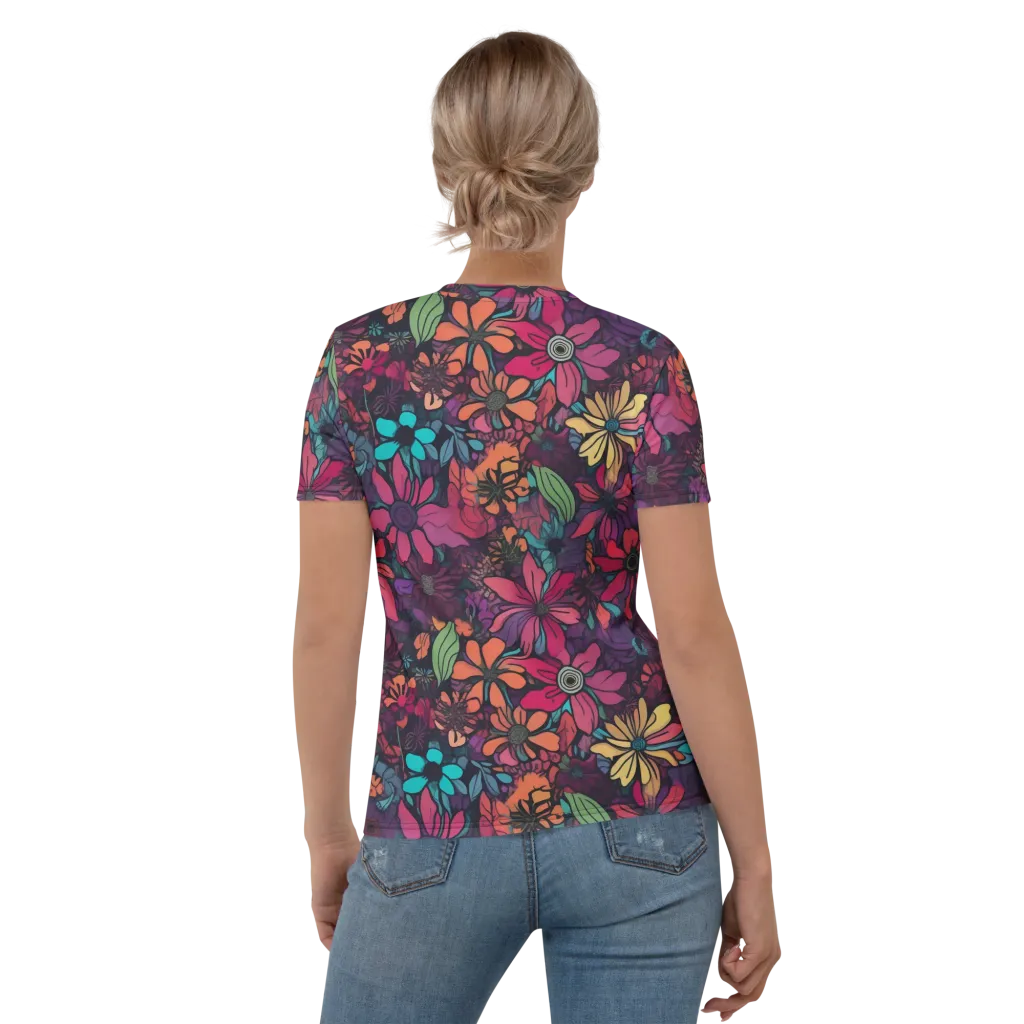 Neon Herbarium on Women's Crew Neck T-Shirt — Back
