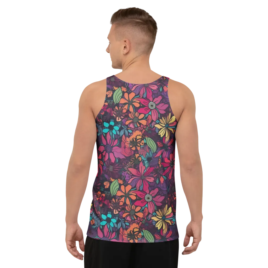 Neon Herbarium on Men's Tank Top — Back print