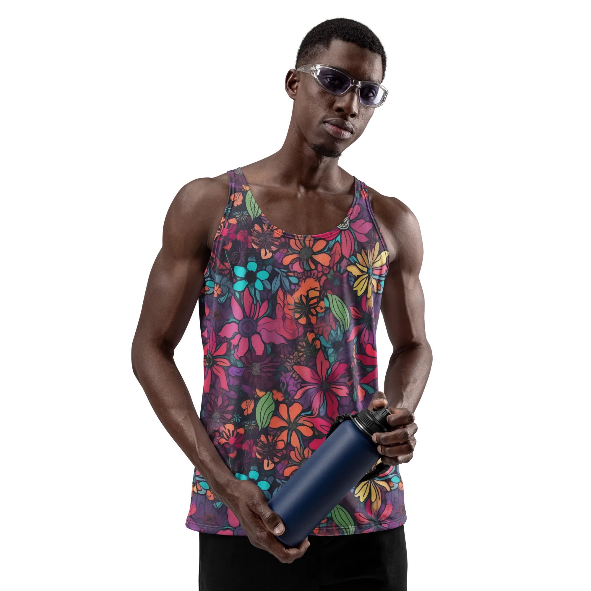 Neon Herbarium on Men's Tank Top — Front print