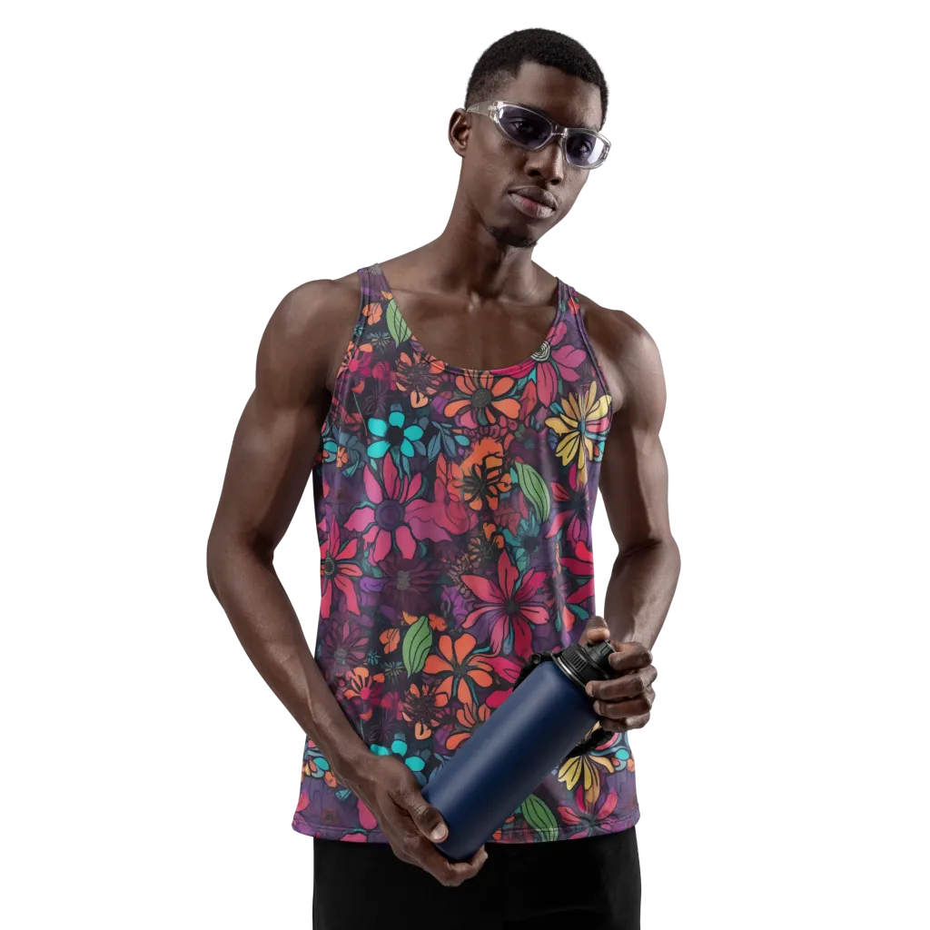 Neon Herbarium on Men's Tank Top — Front print