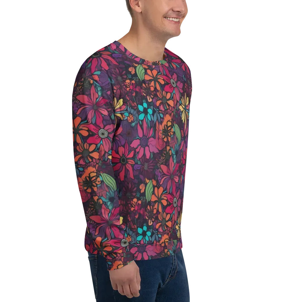 Neon Herbarium on Sweatshirt — Right Front