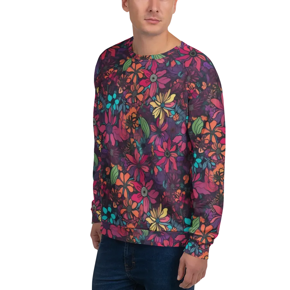 Neon Herbarium on Sweatshirt — Left Front