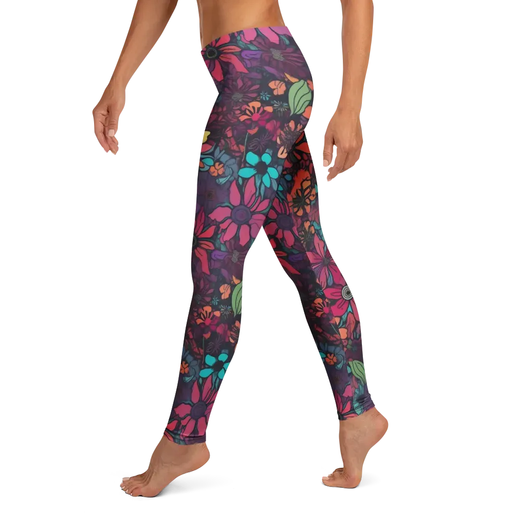 Neon Herbarium on Leggings — Left