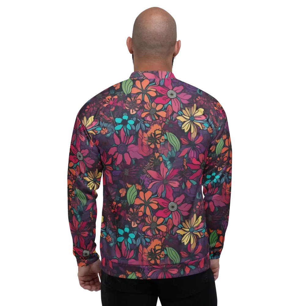 Neon Herbarium on Bomber Jacket — Back