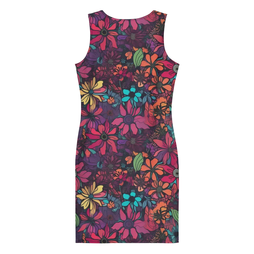 Neon Herbarium on Bodycon Dress — Print file