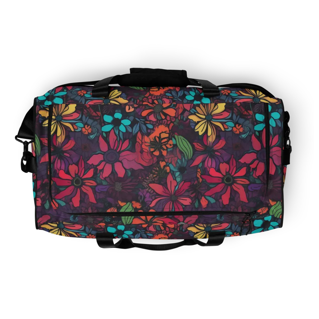 Neon Herbarium on Duffle Bag — Top print