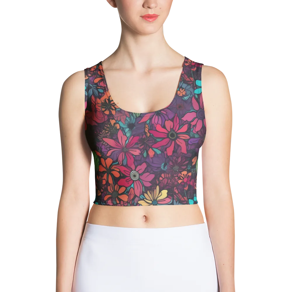 Neon Herbarium on Crop Top — Front