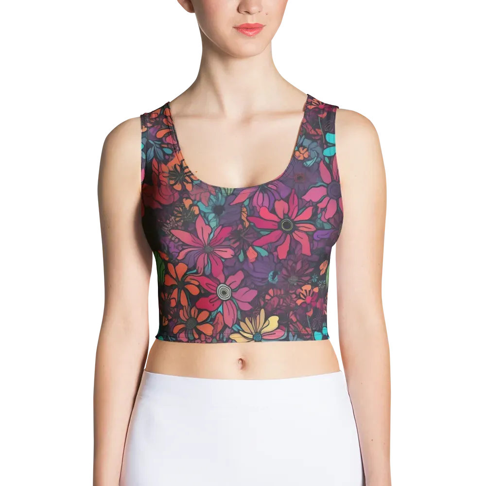 Neon Herbarium on Crop Top — Front