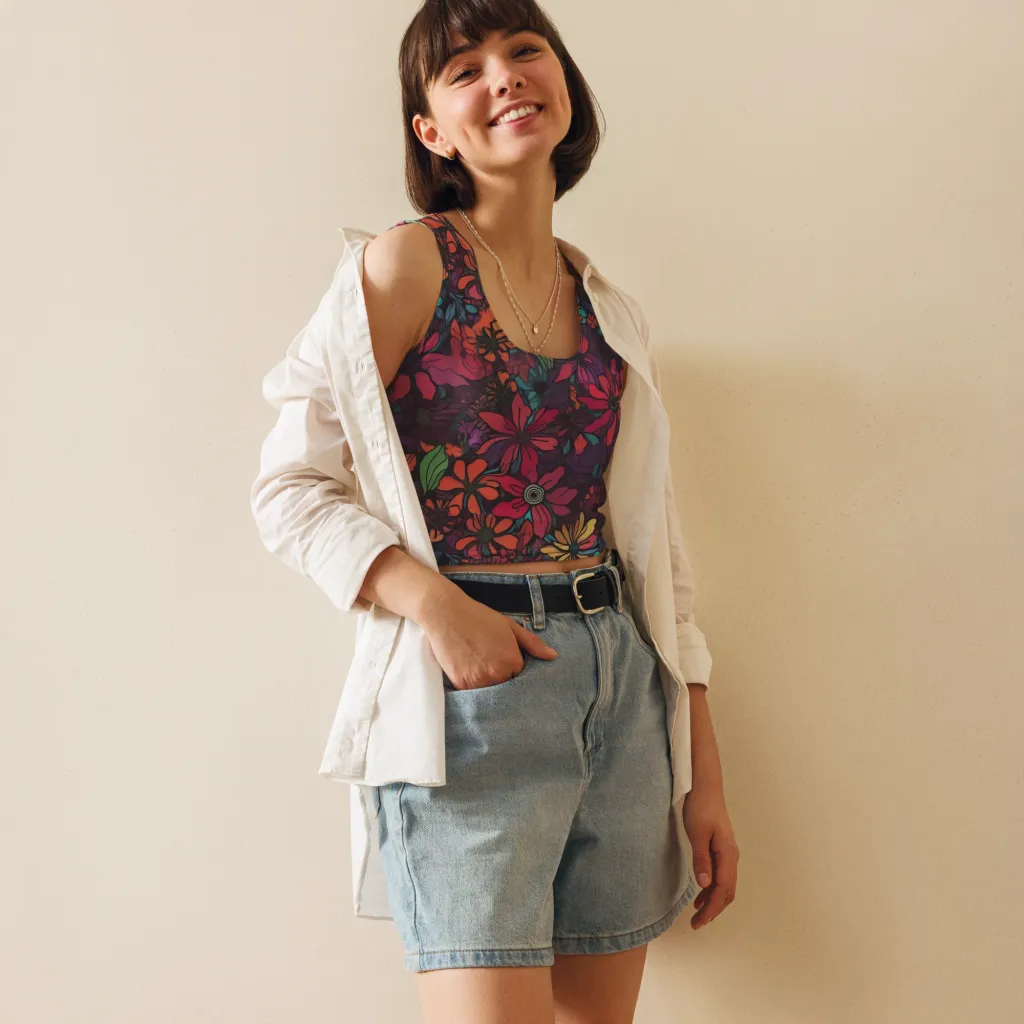 Neon Herbarium on Crop Top — Print file