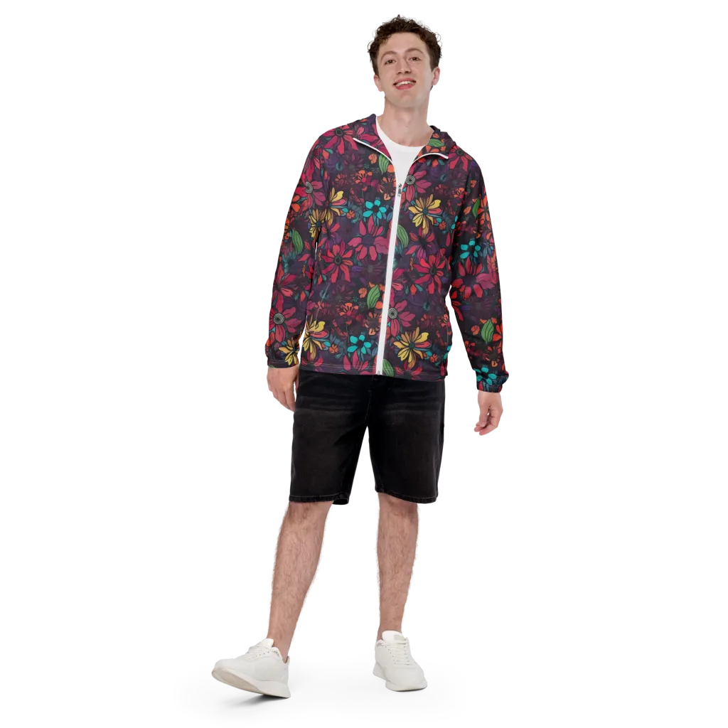 Neon Herbarium on Men's Windbreaker — Front print