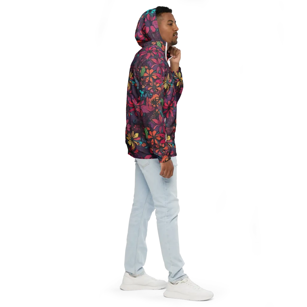 Neon Herbarium on Men's Windbreaker — Right