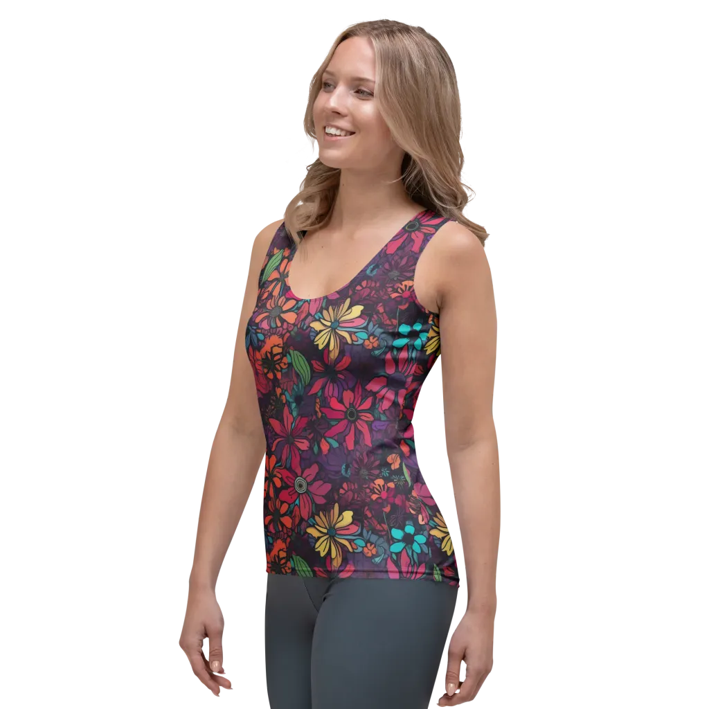 Neon Herbarium on Women's Tank Top — Left Front
