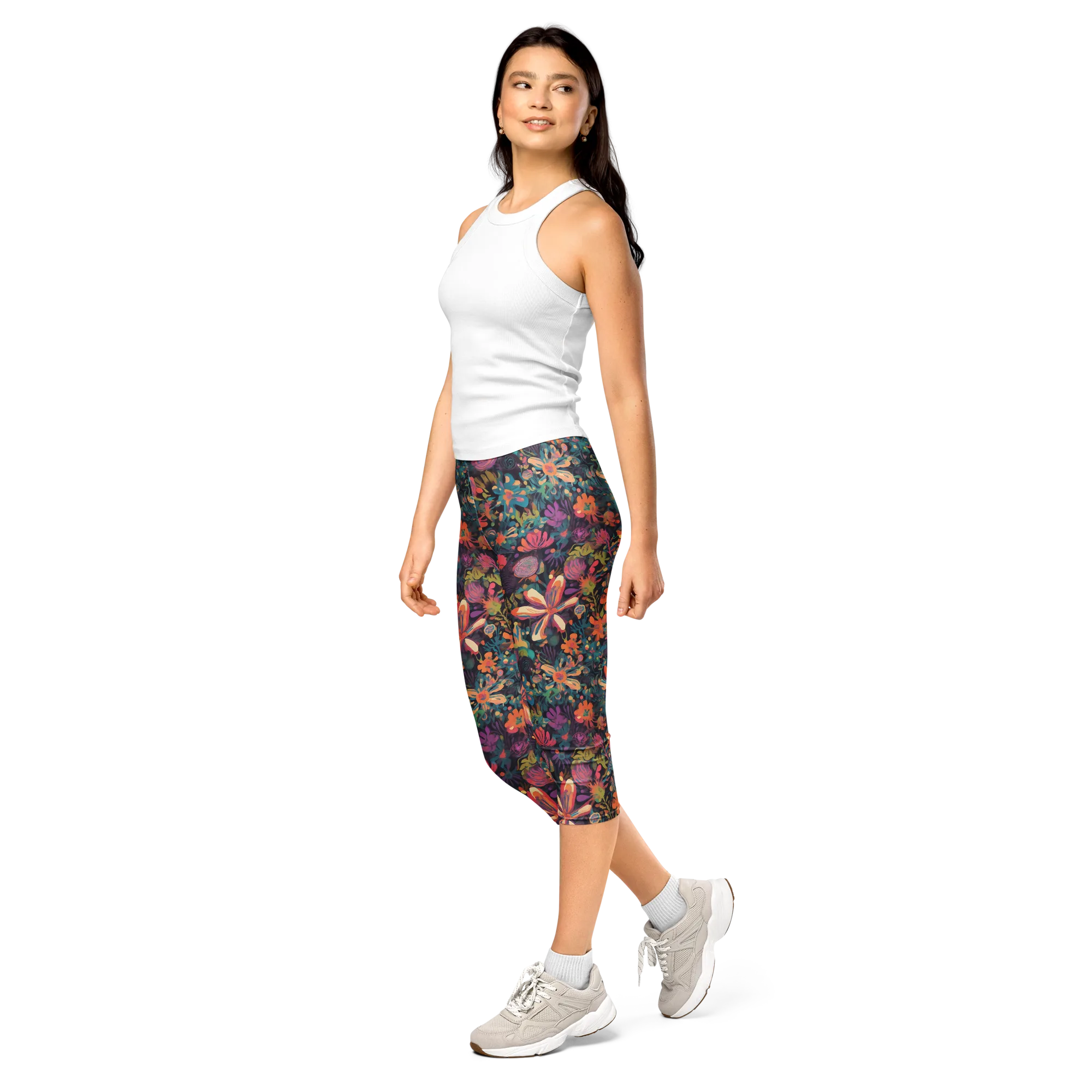 Electric Herbarium on Capri Leggings — Print file