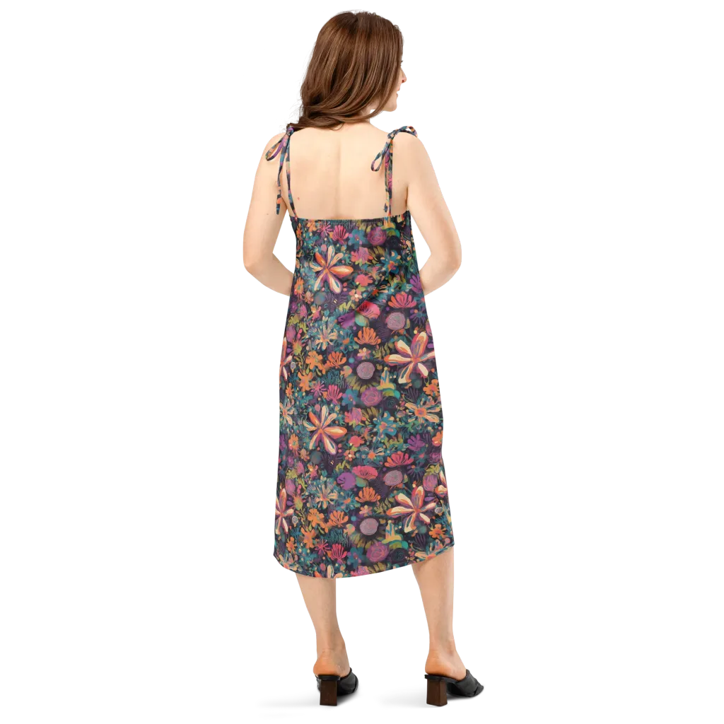 Electric Herbarium on Slip Dress — Back