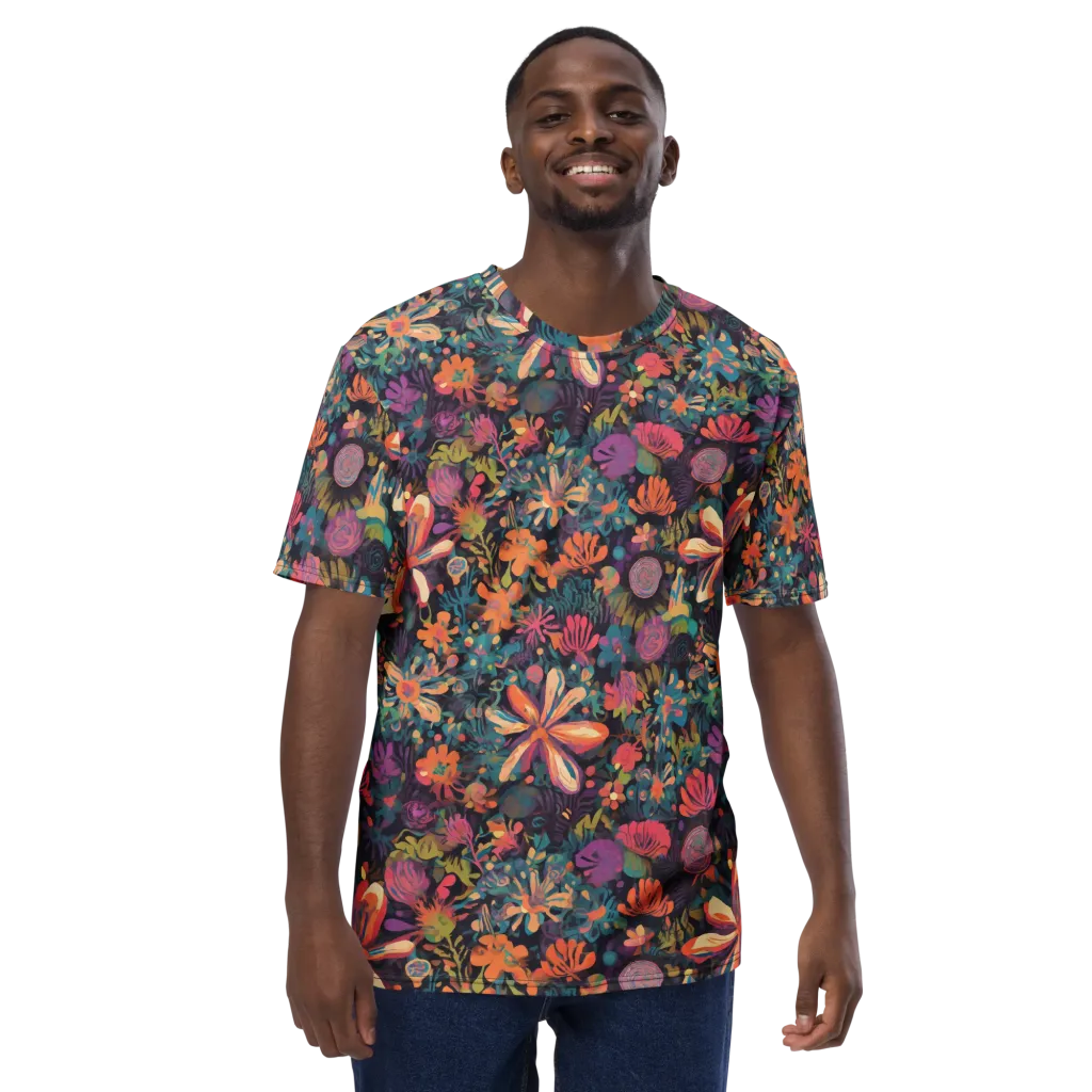 Electric Herbarium on Men's Crew Neck T-Shirt — Front print