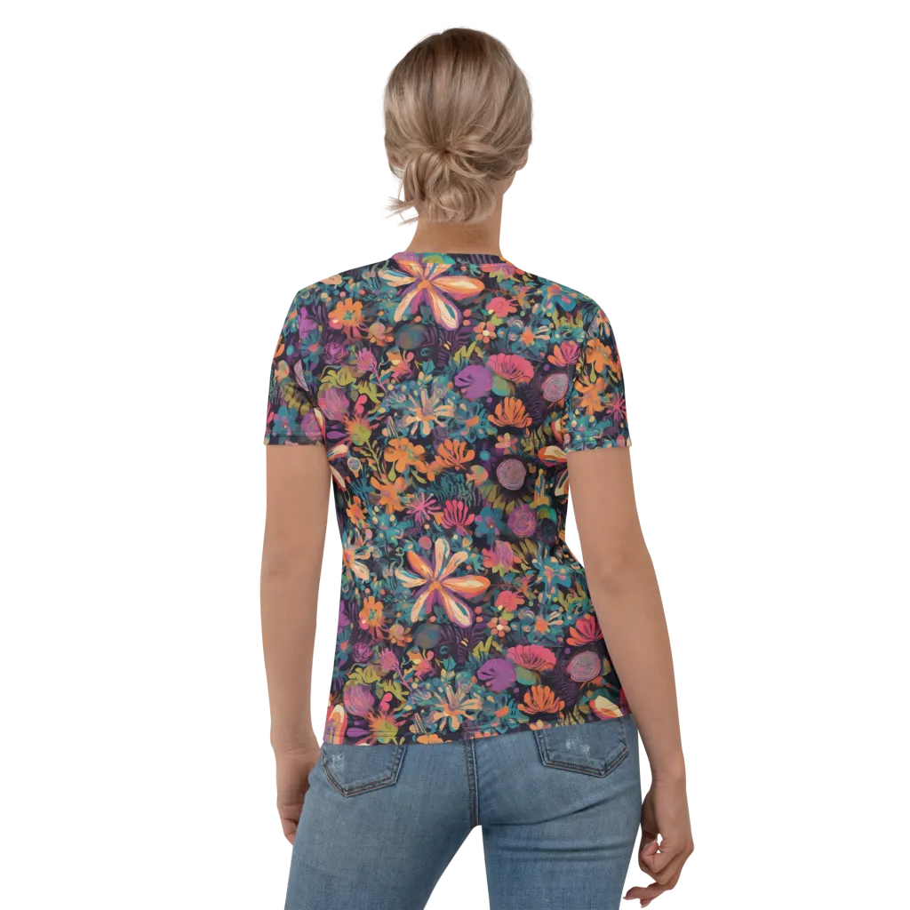 Electric Herbarium on Women's Crew Neck T-Shirt — Back