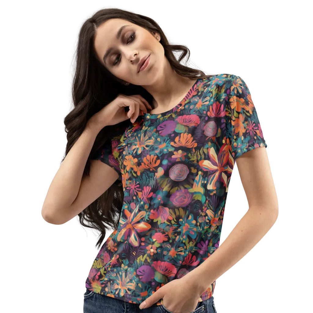 Electric Herbarium on Women's Crew Neck T-Shirt — Print file
