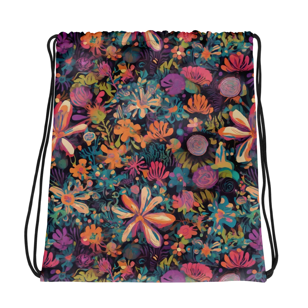 Electric Herbarium on Drawstring Bag — Mockup