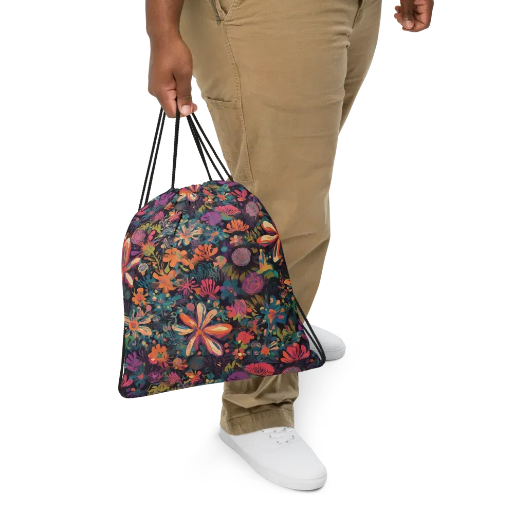 Electric Herbarium on Drawstring Bag — Print file