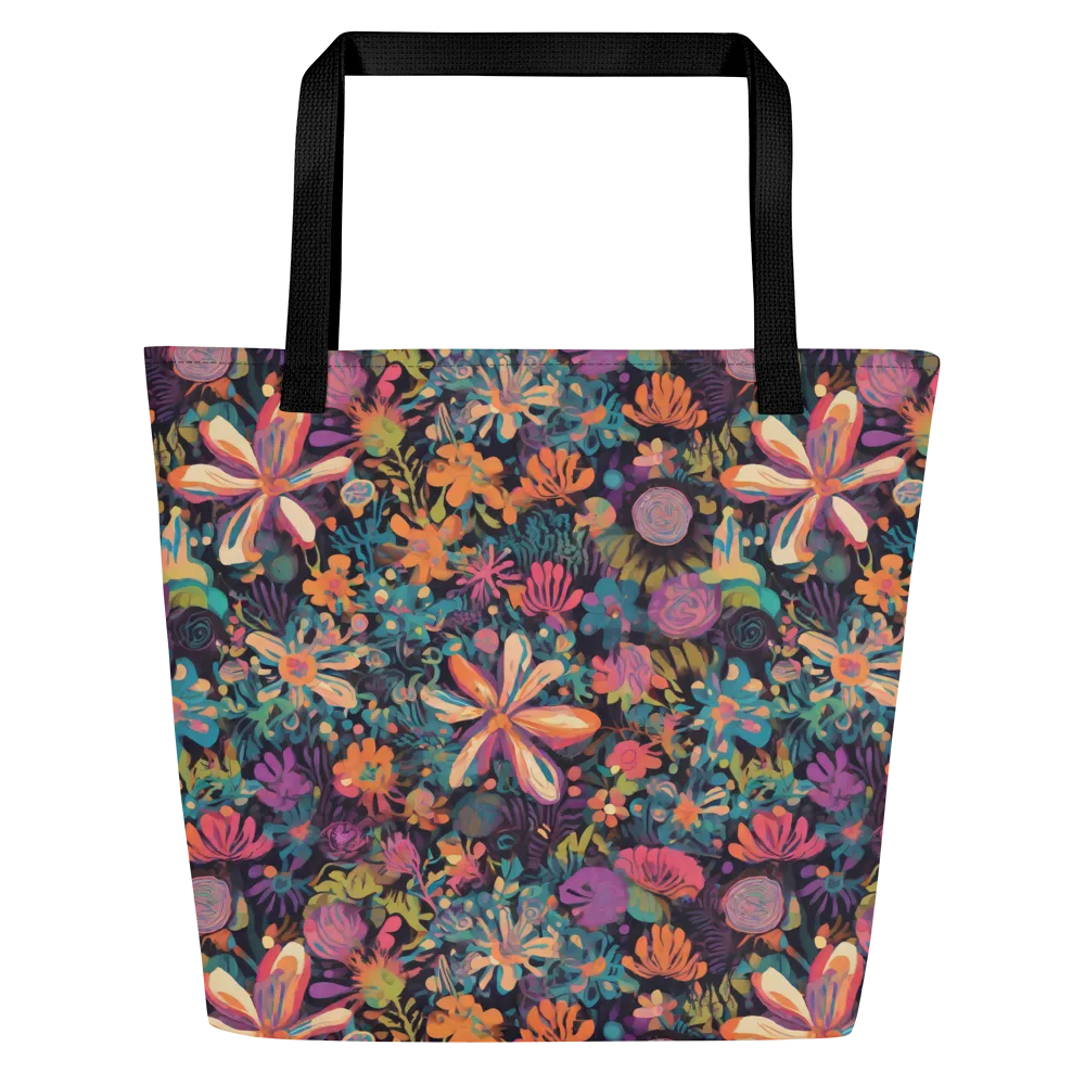 Electric Herbarium on Large Tote Bag W/ Pocket — Front