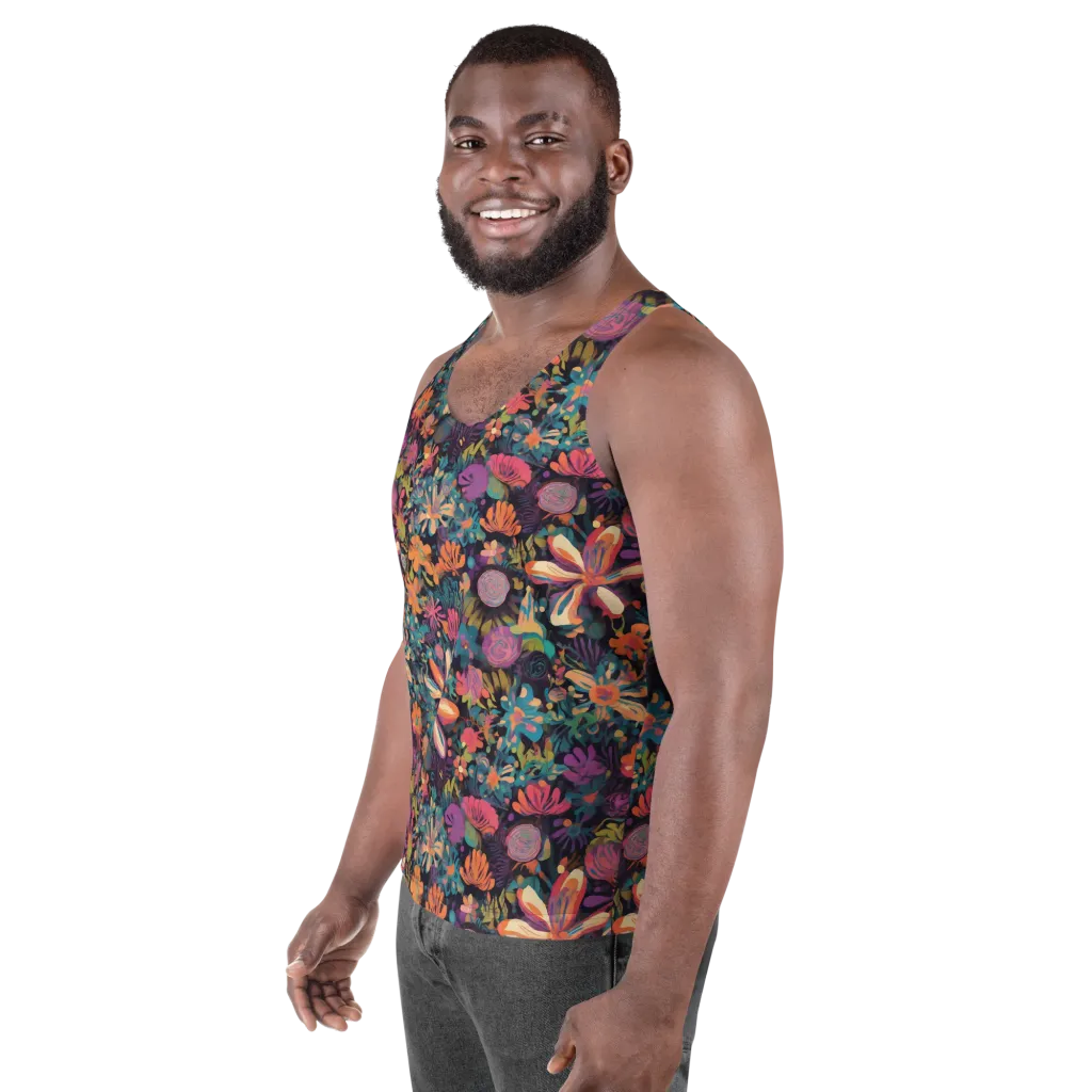 Electric Herbarium on Men's Tank Top — Left Front