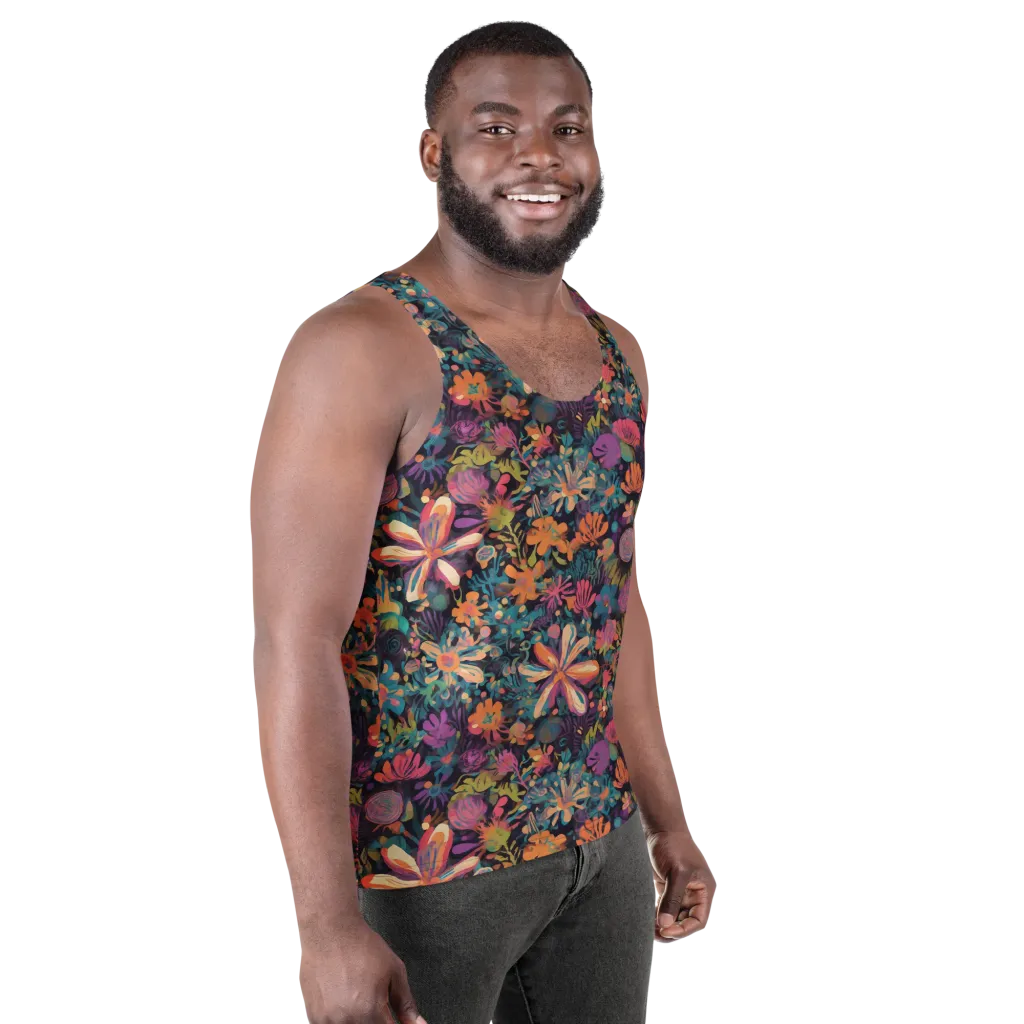 Electric Herbarium on Men's Tank Top — Right Front
