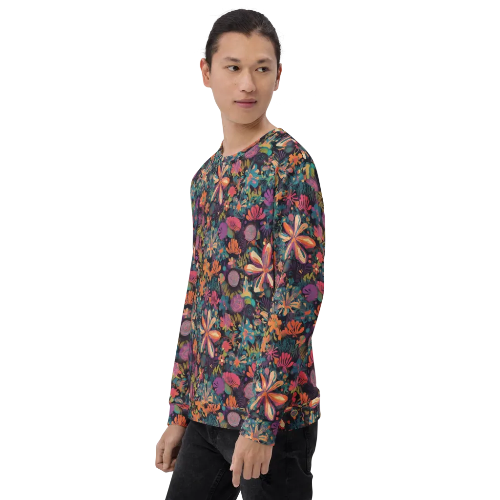 Electric Herbarium on Sweatshirt — Left sleeve