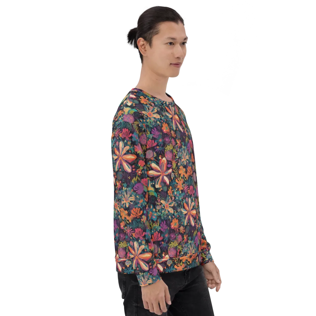Electric Herbarium on Sweatshirt — Right sleeve