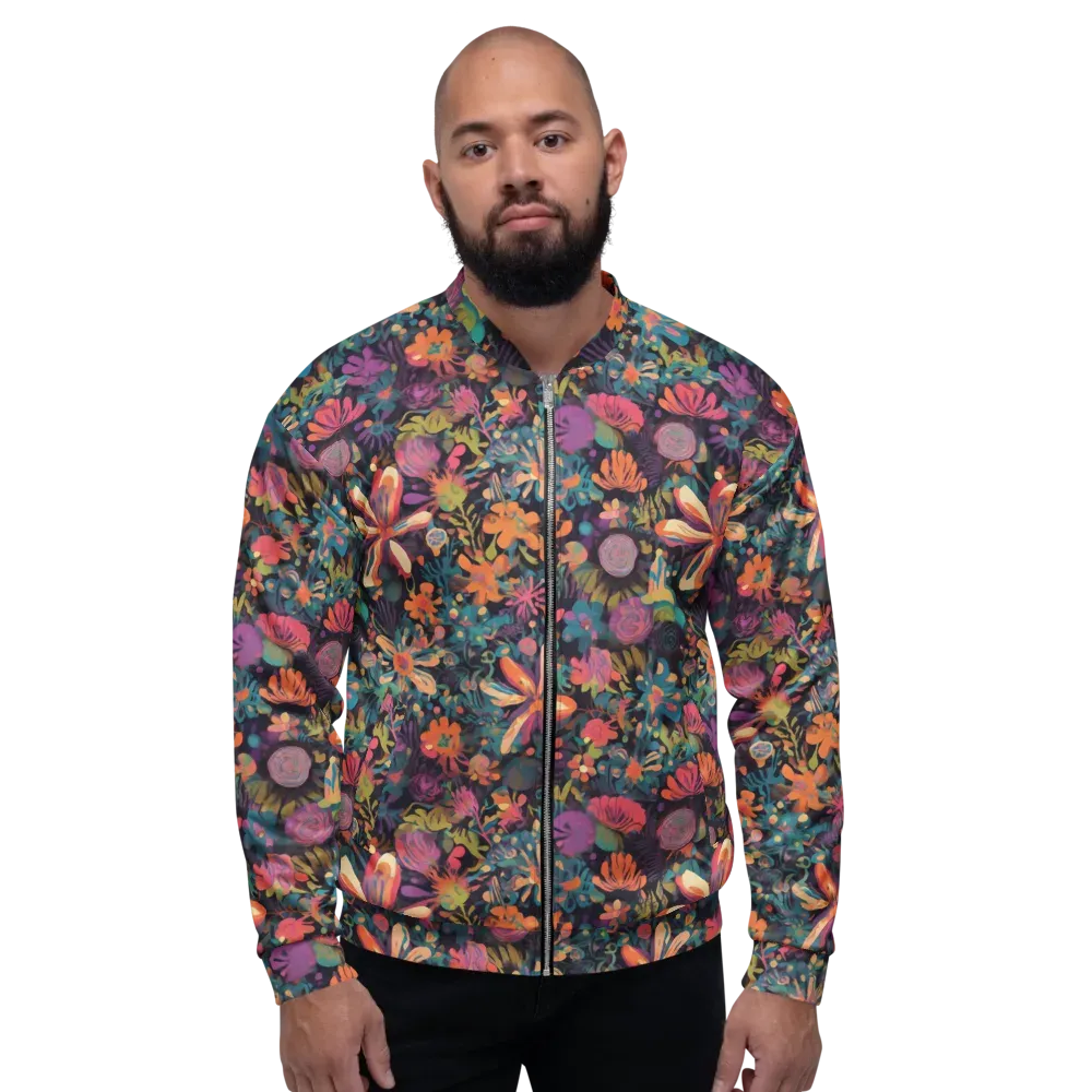Electric Herbarium on Bomber Jacket — Front