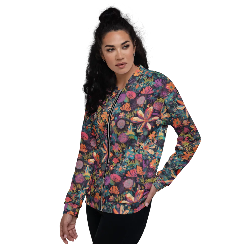 Electric Herbarium on Bomber Jacket — Back print
