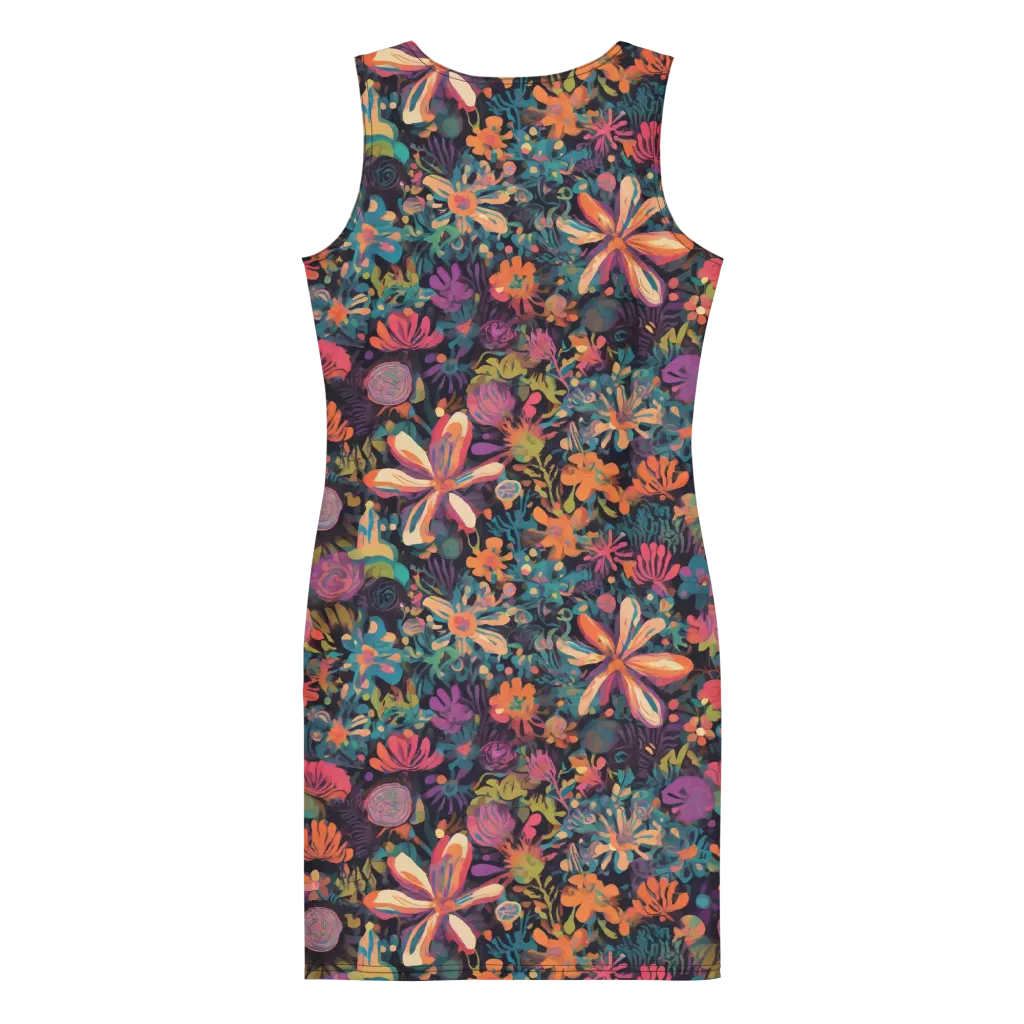Electric Herbarium on Bodycon Dress — Print file