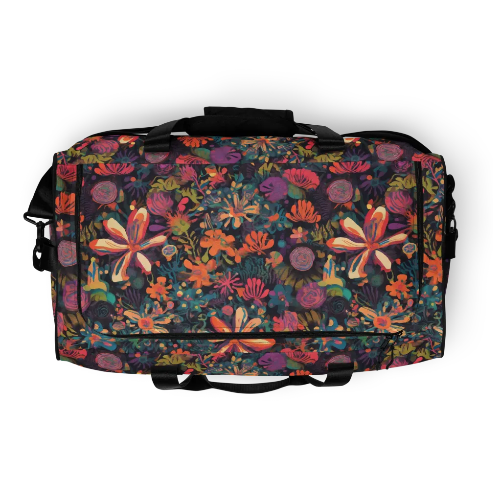 Electric Herbarium on Duffle Bag — Top print