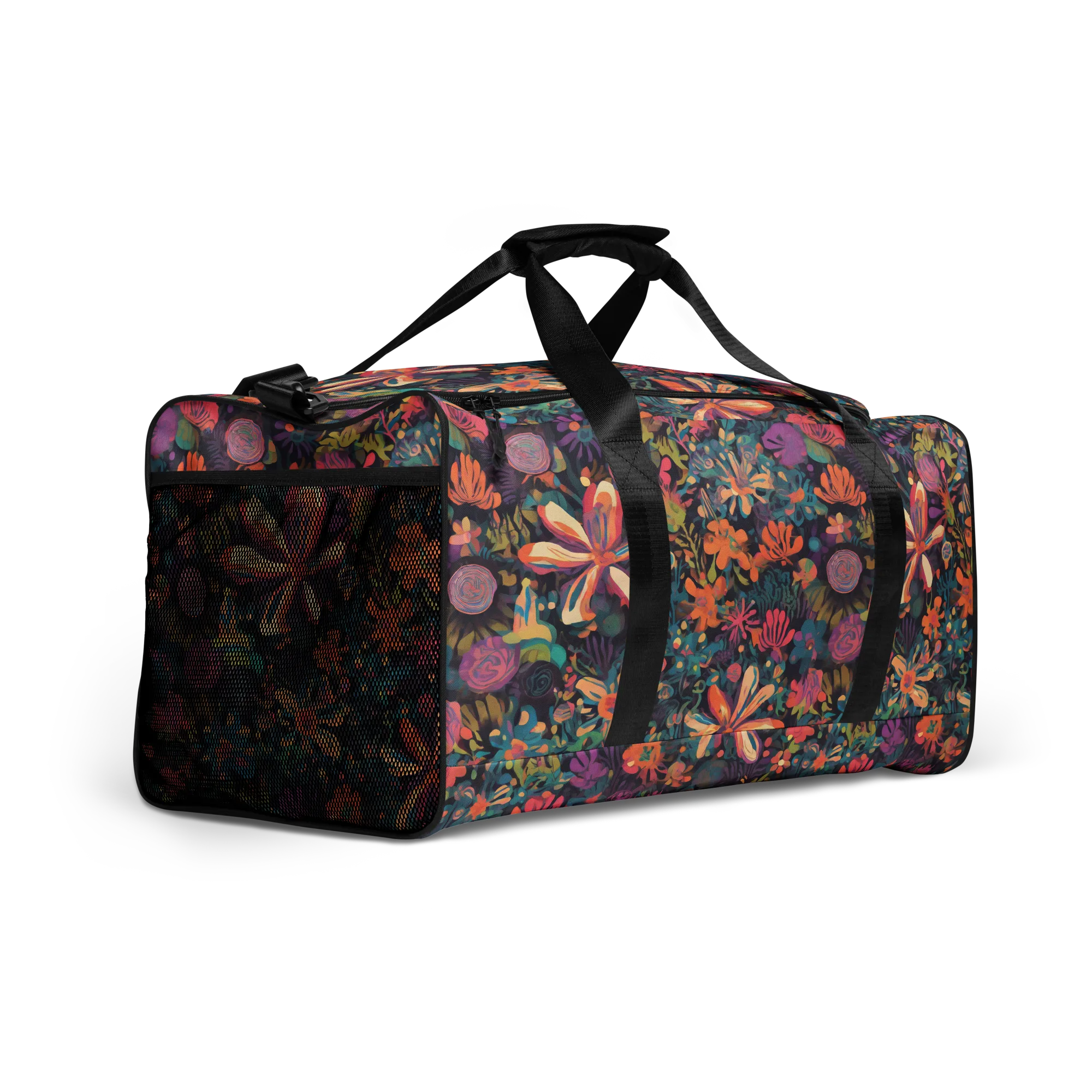 Electric Herbarium on Duffle Bag — Front print