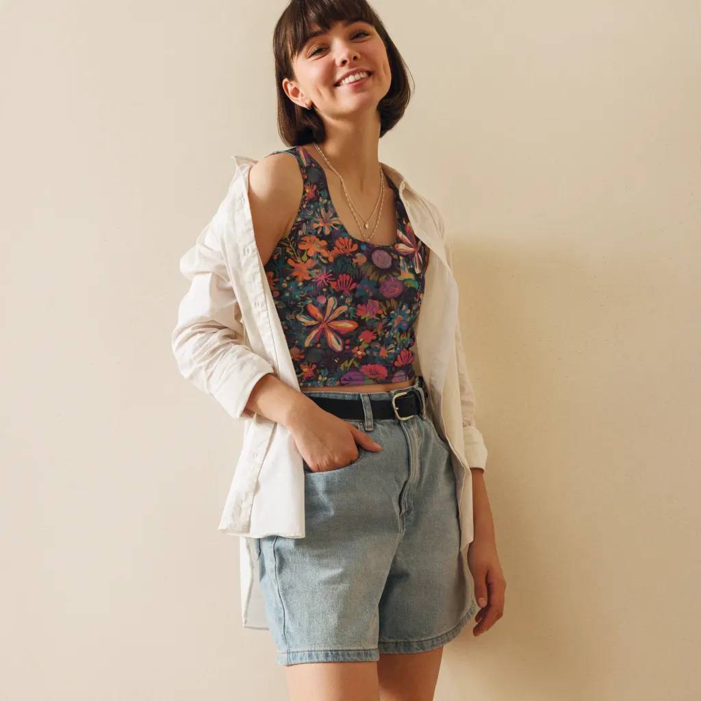 Electric Herbarium on Crop Top — Print file