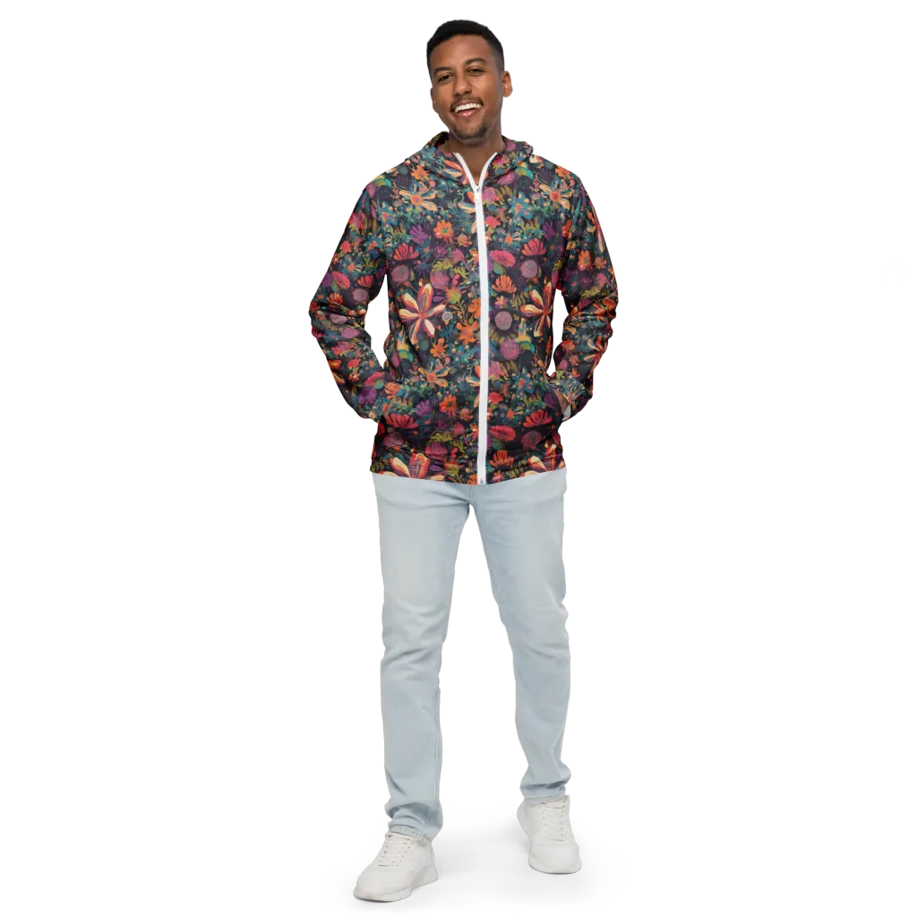 Electric Herbarium on Men's Windbreaker — Front