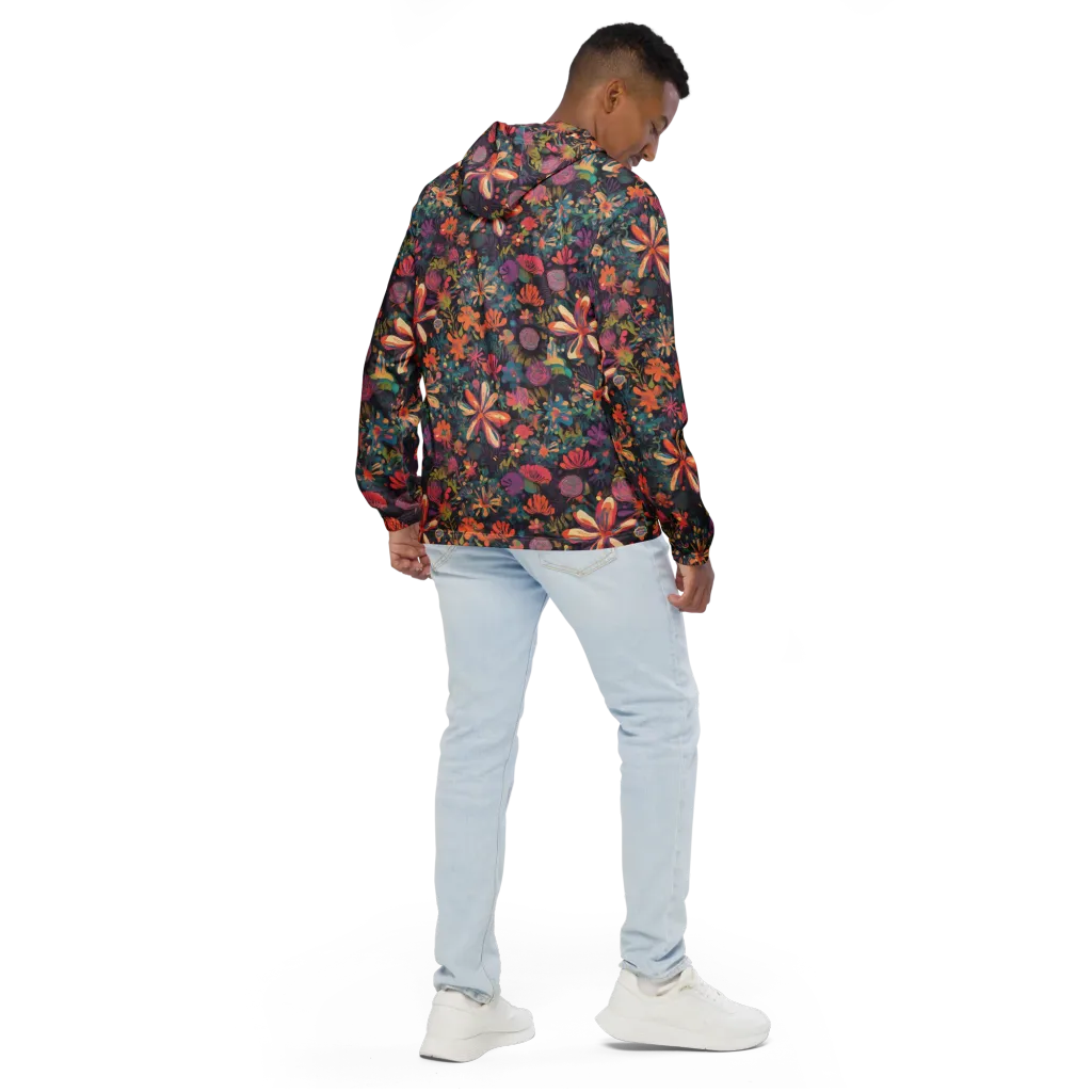 Electric Herbarium on Men's Windbreaker — Back