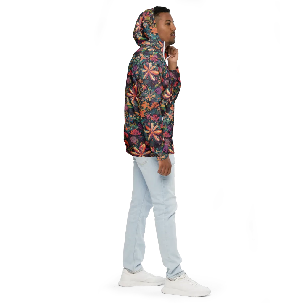 Electric Herbarium on Men's Windbreaker — Right