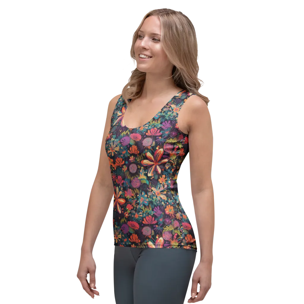 Electric Herbarium on Women's Tank Top — Left Front