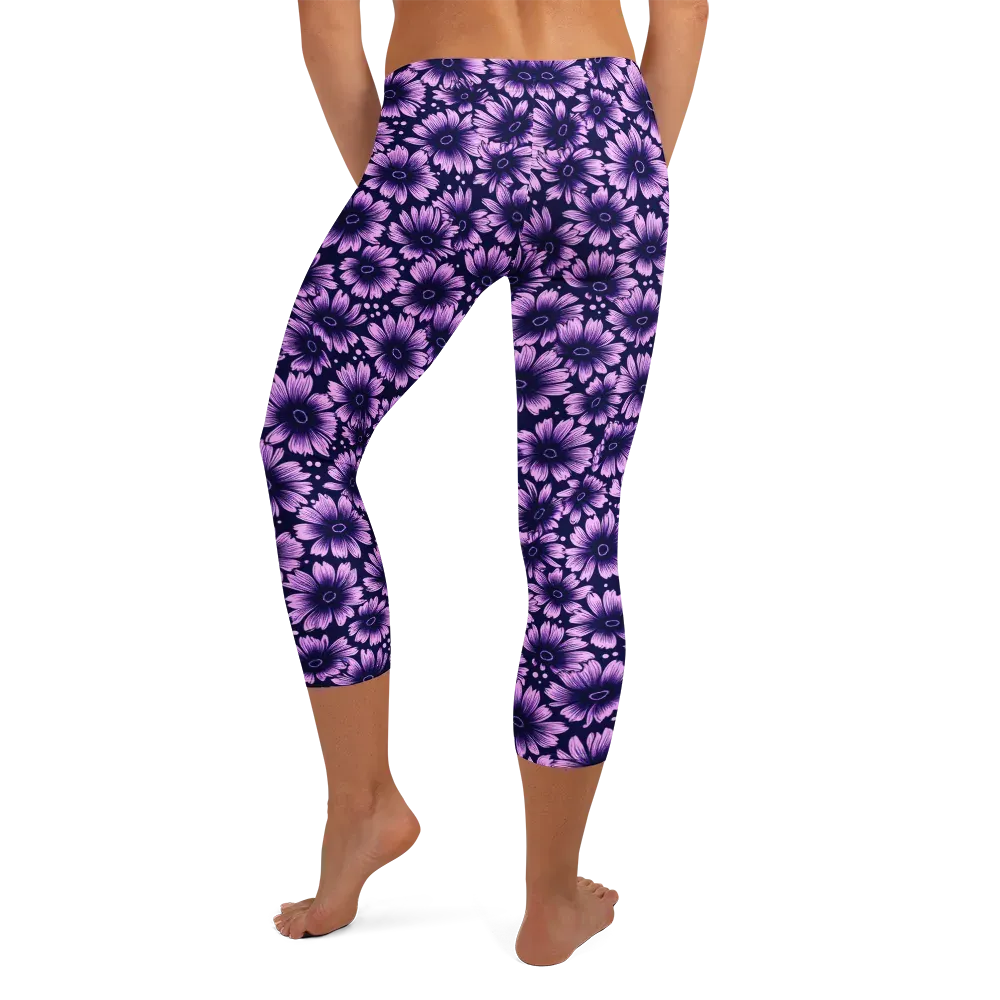 Violet Afterglow on Capri Leggings — Back