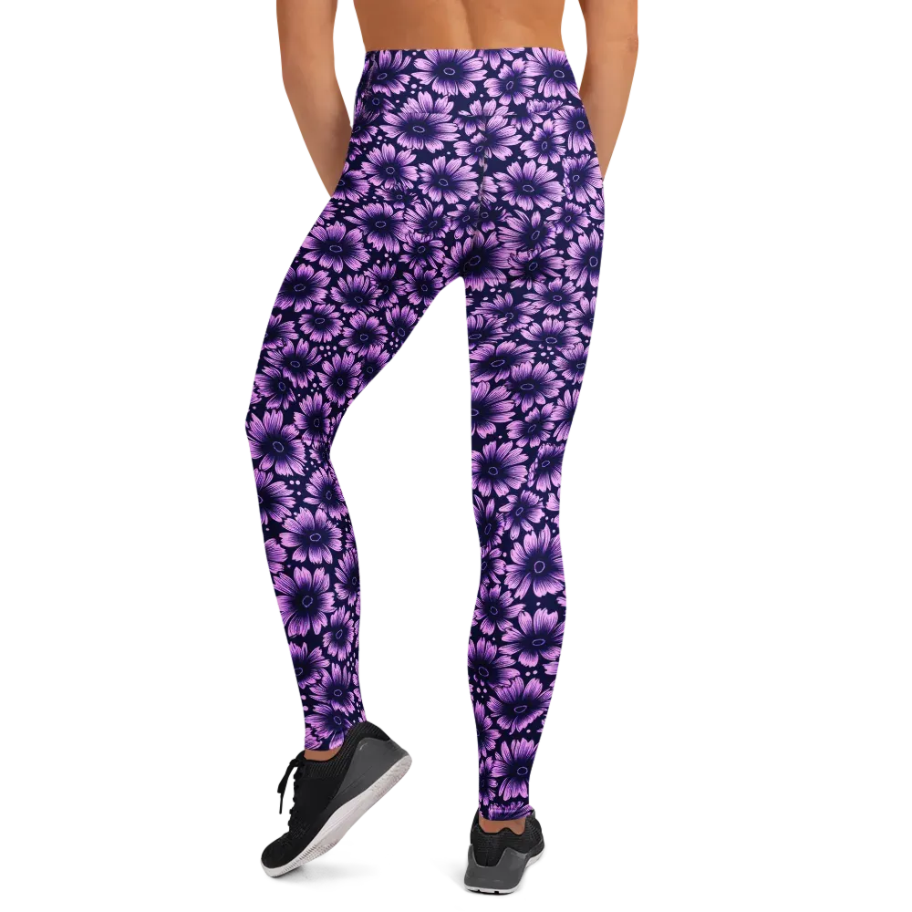 Violet Afterglow on Yoga Leggings — Back