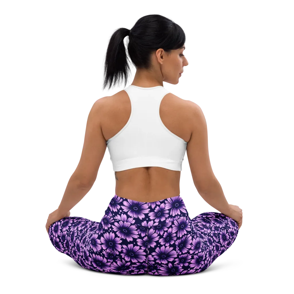 Violet Afterglow on Yoga Leggings — Back waist